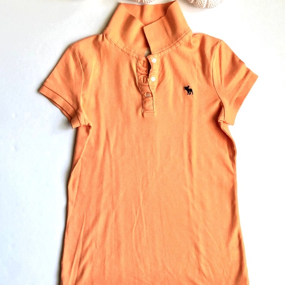 Abercrombie and Fitch Stretch Polo Orange size M - Picture 1 of 3